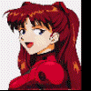 anime-style character portraits with varying hair colors and expressions, including red, orange, blue, purple, black, and white hair, some holding objects or displaying gestures