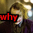 A four- shows a character with messy blonde hair and a purple coat, with red text overlays changing