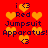 Red background with orange hearts and dark purple text reading 'i <3 Red Jumpsuit Apparatus!' repeated in a pattern