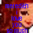 Pixelated image with blue text overlay reading 'meredith i love you so much' on a red and orange background featuring a partial face.