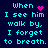 Pixelated cyan text on dark blue background with pink heart and starburst symbols, two identical side-by-side