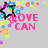 Pixelated graphic with pink text reading 'LOVE CAN' on left and 'LAST A LIFETIME' on right, surrounded by colorful star-shaped pixel clusters.
