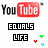 A contact sheet of three animated frames showing a YouTube logo with "EQUALS LIFE" text and colored Y-shaped icons, arranged in a 2x2 grid with one gray placeholder.