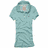 Static collage of Hollister apparel and accessories including a light blue polo shirt, gray denim shorts, teal flip-flops, perfume bottle, and large blue text.