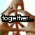 Animated sequence of six showing a peace sign formed by hands with text overlays reading 'together...', 'we can', 'create', 'world', 'peace' against a light blue sky background