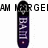 Pixelated vertical icon with dark top section, purple middle section containing white Japanese text, and dark bottom section with small pink dot.