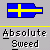 A pixelated icon featuring the Swedish flag above text reading "Absolute Swed" on a gray background.