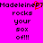 Pixelated text on bright pink background with red outline on one character, repeated in two