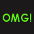 text and a smiley face icon with pixelated text in green and cyan on black backgrounds, and a yellow smiley face with black eyes and mouth