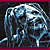 Animated contact sheet showing four distinct frames of a music artist promotional icon with text and stylized portraits.