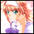 A pixelated anime-style character with orange hair and green eyes on the left, next to a black background with white text reading "Anime IM" above smaller text "COM" on the right.