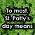 Green background with text blocks and a central birthday cake image, featuring candles and the word 'BIRTHDAY!' in bold letters.
