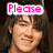 A four- shows a person with long brown hair and a black top, with pink text above the head changing