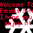 Red text and white snowflake icons on black background with repeated 'Welcome To Emine's Site I hope you enjoy it!' text.