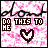 Pixelated pink and white patterned background with black text "DO THIS TO ME" above a heart symbol that changes shape across frames.