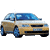A pixelated contact sheet showing two frames of an animated car icon on the left and a green text logo on the right, with gray background transparency.