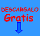 Blue background with repeated red text 'DESCARGALO Gratis' and blue downward arrows in a pattern