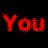 Red pixelated text reading "You Suck" on a black background in an animated contact sheet frame.