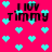 A static image with a bright pink background covered in cyan pixelated hearts, featuring repeated black text "I LOV Timmy" in a blocky font.