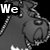 Pixelated grayscale image of a cartoon dog with text overlays reading "We Love <3 Hermione" across four