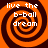 Four identical orange and brown spiral patterns with white text reading "live the b-ball dream" arranged in a on an orange background