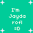 Green background with white star shapes and pixelated text reading "I'm Jayda rofl =D" in four identical sections.