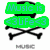 Animated icon with skull and crossbones, displaying text overlays that change from "Music is <3Life<3" to "So listen 2 it!" and "It ROX!" in sequence.
