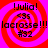 !Julia! <35 lacrosse!!!! #32 text on red and pink spiral background; four identical