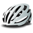Pixelated white helmet with black accents and a subtle shadow on gray background.