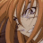 A 48x48 pixel animated contact sheet showing three sequential frames of a single anime-style character with long brown hair and glasses, displayed in a 2x2 grid layout with one empty cell.