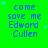 Green background with blue text reading 'come save me Edward Cullen' and small light-blue stars scattered throughout.
