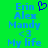 Green background with blue pixelated text listing names and symbols, including a heart symbol above 'Erin' on the left side.