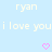 Light blue background with repeated text and pink heart icons in a pattern
