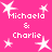 A static image with a bright pink background featuring white pixelated text and star shapes.