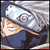 Pixelated image of a character with light-colored hair and dark clothing, holding an object against a gradient background.