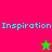 Two display the word 'Inspiration' in cyan pixelated text with a green star on pink background and a red star on green background