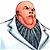 Pixelated image of a bald man in white lab coat with dark collar, next to green background with bright green text reading Original Icons .com.
