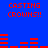 Blue background with red pixelated text and shapes; 'CASTING CROWNS!!' appears multiple times in a -like arrangement