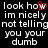 Pixelated text on black background with red heart symbol replacing 'o' in 'how' across two identical side-by-side text blocks.