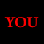 Red text on black background reads YOU FAIL ME with a gray square in the bottom right corner.
