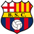 Pixelated shield-shaped icon with red and blue vertical stripes, yellow horizontal bands, a white soccer ball, and partial text reading 'F.C.' on the top band.