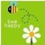Pixelated green background with a bee, flower, and partial text; the bee has black-and-yellow stripes and blue wings.
