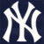 A pixelated 'NY' logo appears in white on a dark blue background, with two smaller gray versions of the same logo to its right.