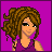 A 3x3 contact sheet of a pixel art cheerleader animation showing head, torso, legs, and text frames on purple background with white stars.