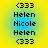<333 text above and below a vertical list of three names on gradient background.