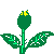 A 3x3 contact sheet of pixelated yellow roses in various stages of bloom on green stems with leaves, displayed against a gray background.