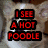 A four- of a cat with red text overlays reading 'I SEE A HOT POODLE', 'Shes Looking At Me!', 'Shes Perked Up!!', and 'To bad I just got surgery' on a light background