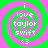 Four identical pixelated spiral icons with green and pink concentric rings, each containing text "i love taylor swift" and a heart symbol.