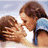 Animated sequence of two people kissing in multiple poses with changing backgrounds and clothing details.