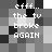 Pixelated grayscale image with repeated text 'eff... the tv broke AGAIN' and a small white TV icon on left side.